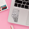 Alberta Mountain Matte Vinyl Sticker