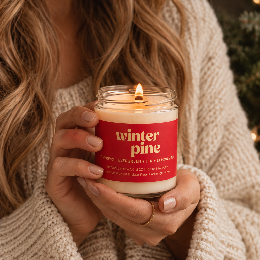 WINTER PINE | 8OZ NON TOXIC SOY CANDLE | HOLIDAY COLLECTION