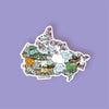 Canada Illustrated Map Vinyl Sticker