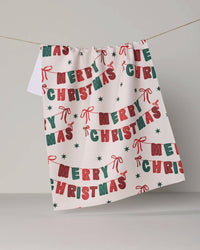 Christmas Banner Tea Towel - Holiday 2026
