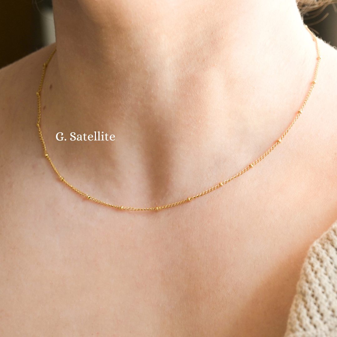 Dainty Gold Layering Necklaces - Stainless Steel Chains