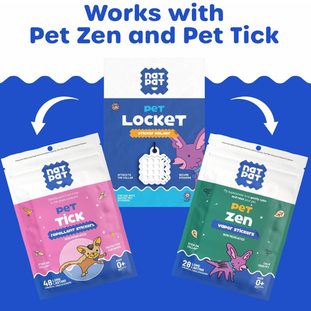 NATPAT Pet Locket: Pet Care Collar Tag for Natural Patches