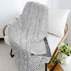 Ribbed Fleece Throw Blanket