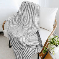 Ribbed Fleece Throw Blanket