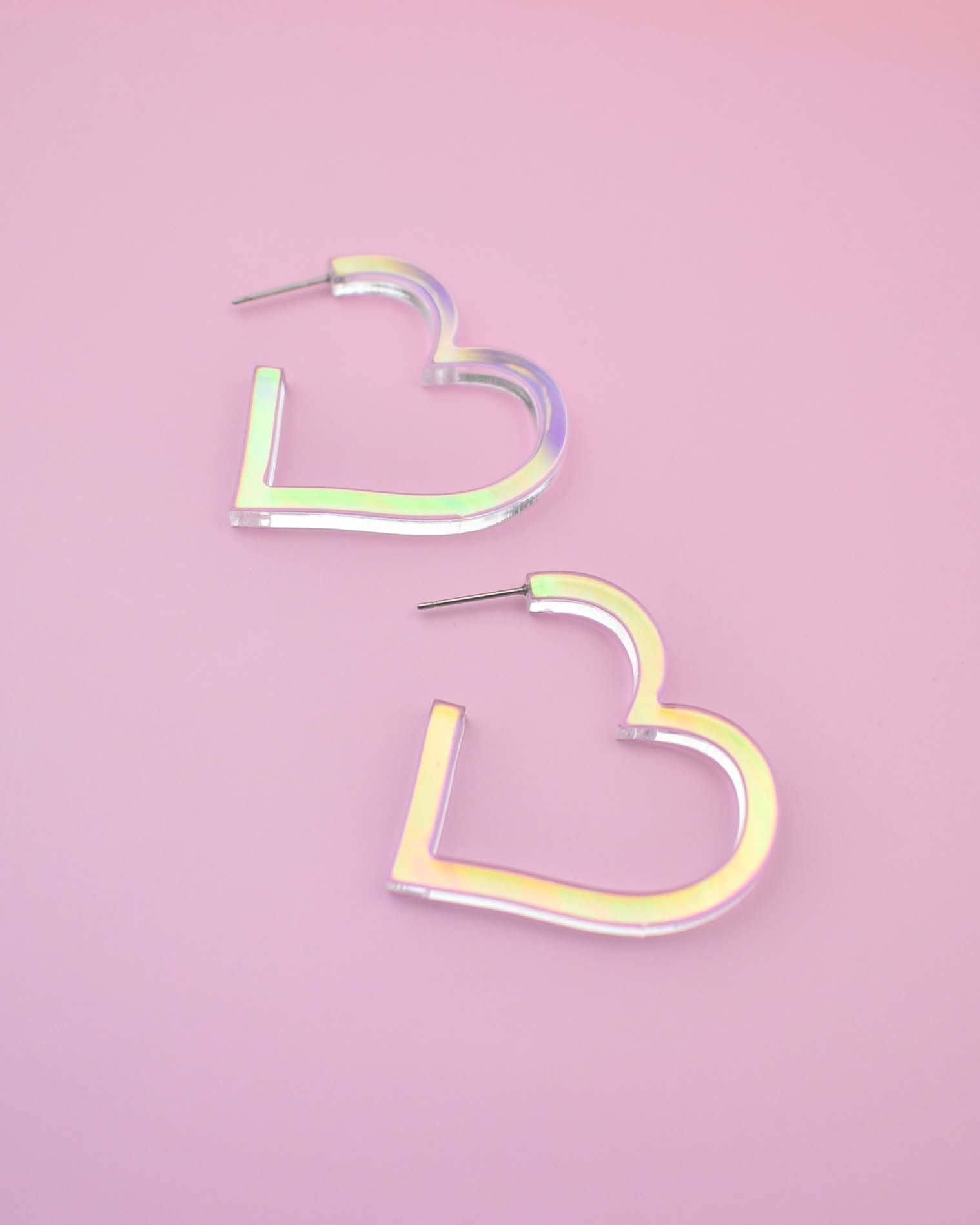 HEART HOOP EARRINGS