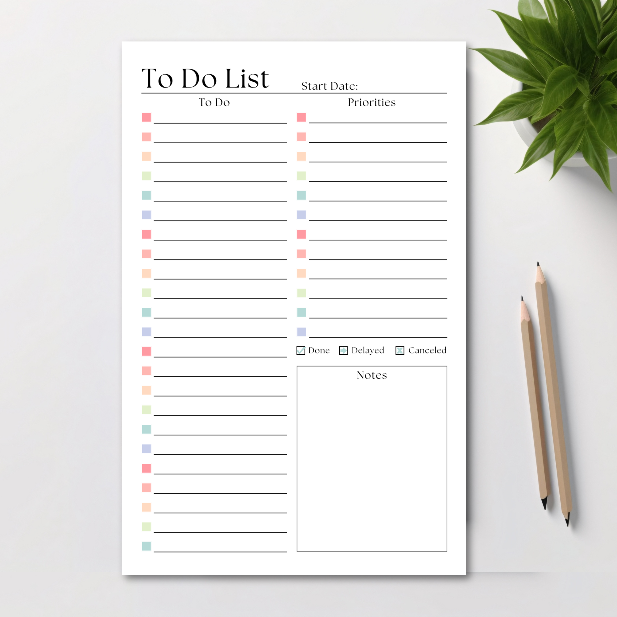 To-Do List Notepad: A5 Size 50-Page Daily Task Planner