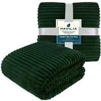 Ribbed Fleece Throw Blanket