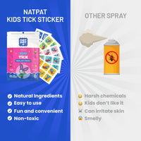 NATPAT Tick Repellent Stickers: Bug Patch, Safe for Kids