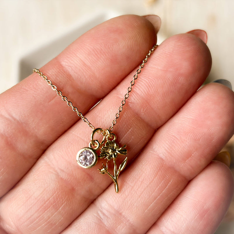 Birth Flower Necklace