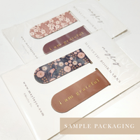 Fruity "I Am Grateful" Magnetic Gold Foil Bookmarks (Set of 2)