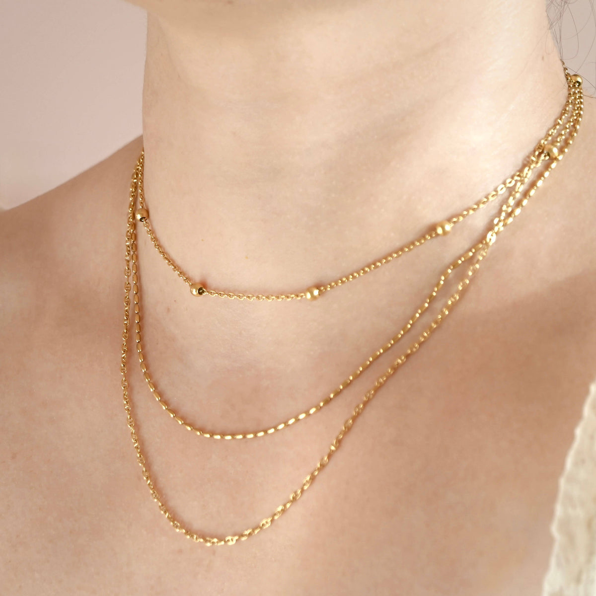 Specialty Chain Necklaces - Stainless Steel Gold Chains