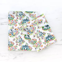 Summer cottage  - padded book sleeve, book pouch