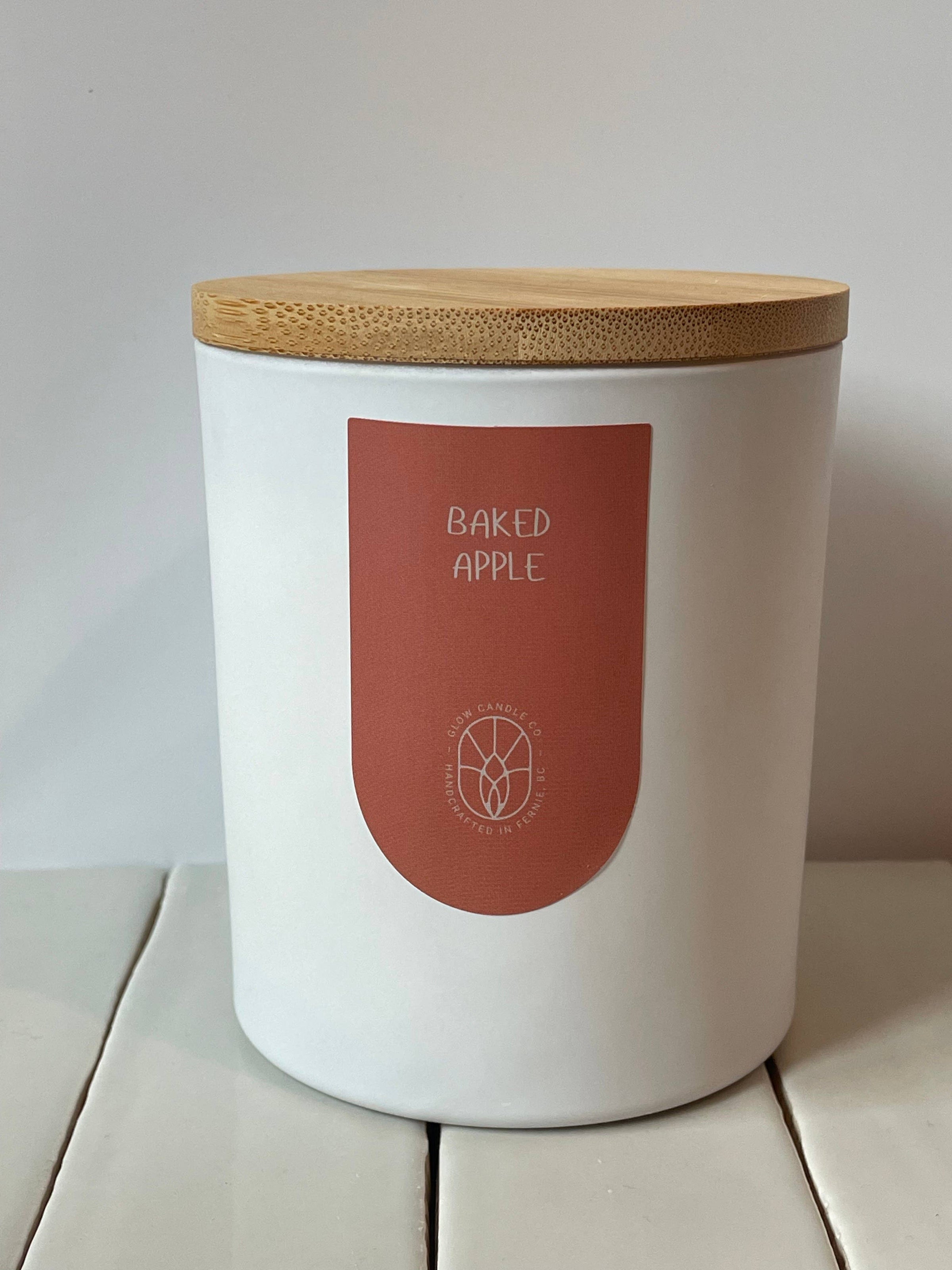 HOME- White Glass 12oz Candle