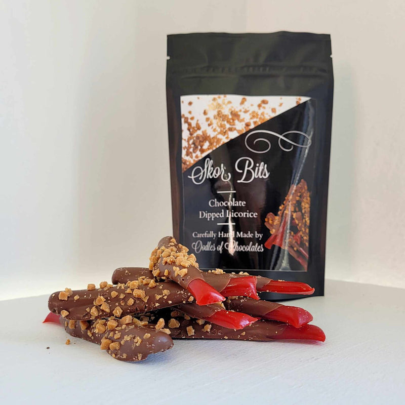 Chocolate Dipped Licorice Skor Bits