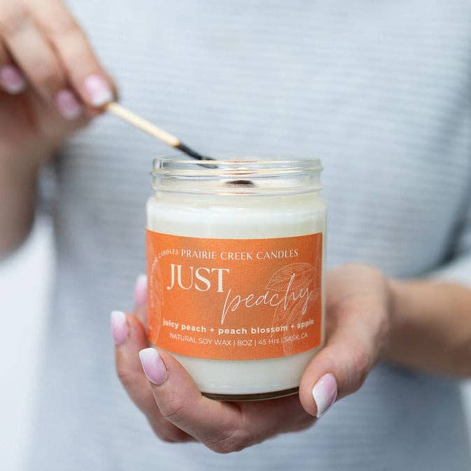 JUST PEACHY | NON TOXIC SOY WAX CANDLE | SUMMER COLLECTION