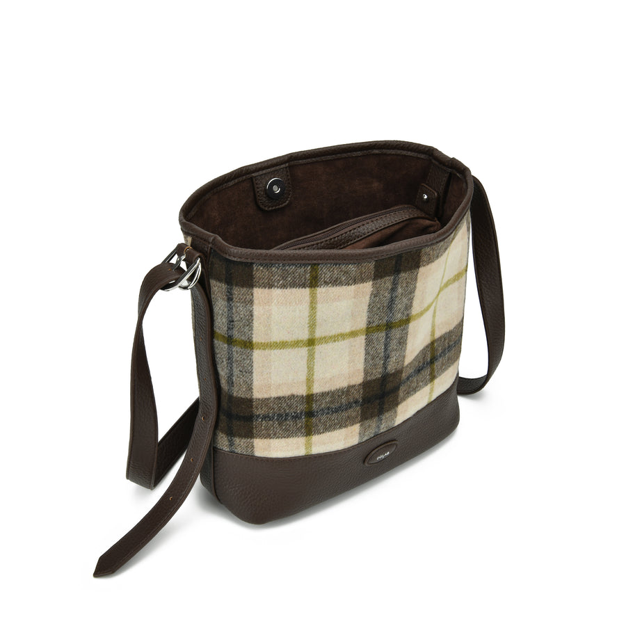 The 'Tea' Bucket Crossbody - Plaid