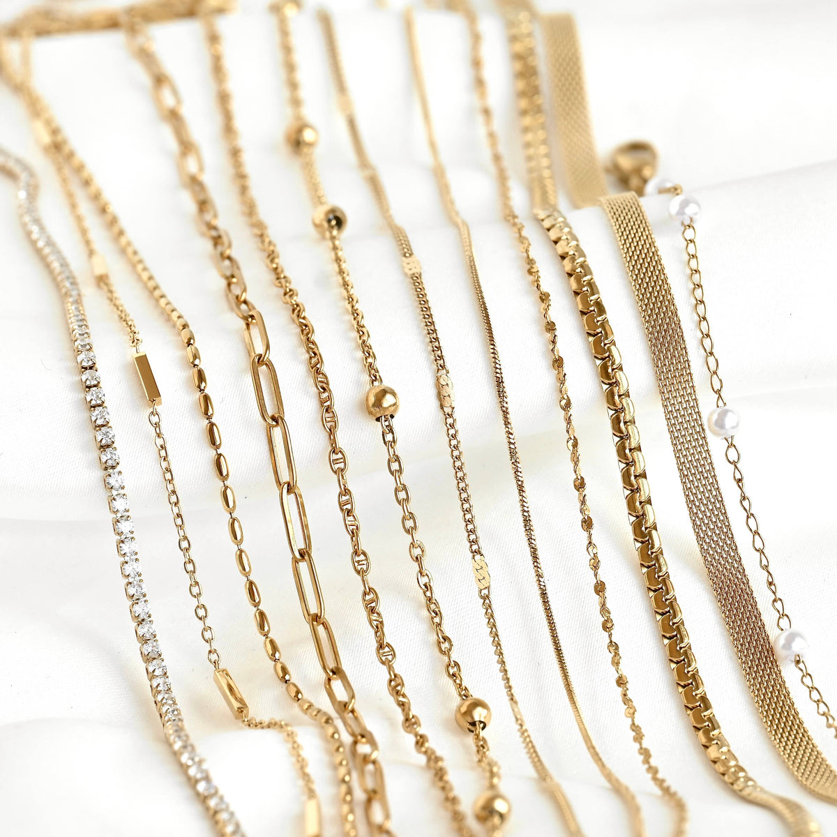 Specialty Chain Necklaces - Stainless Steel Gold Chains