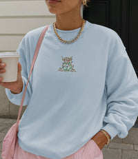 Embroidered Christmas Sweatshirt Highland Cow Xmas Crewneck
