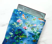 Koi pond fish - padded book sleeve, book protector