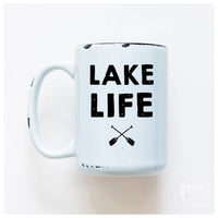 Lake life oars | ceramic mug