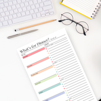 Weekly Meal Planner and Shopping List: 50-Page Notepad