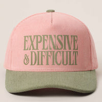 EXPENSIVE & DIFFICULT Corduroy Trucker Hat