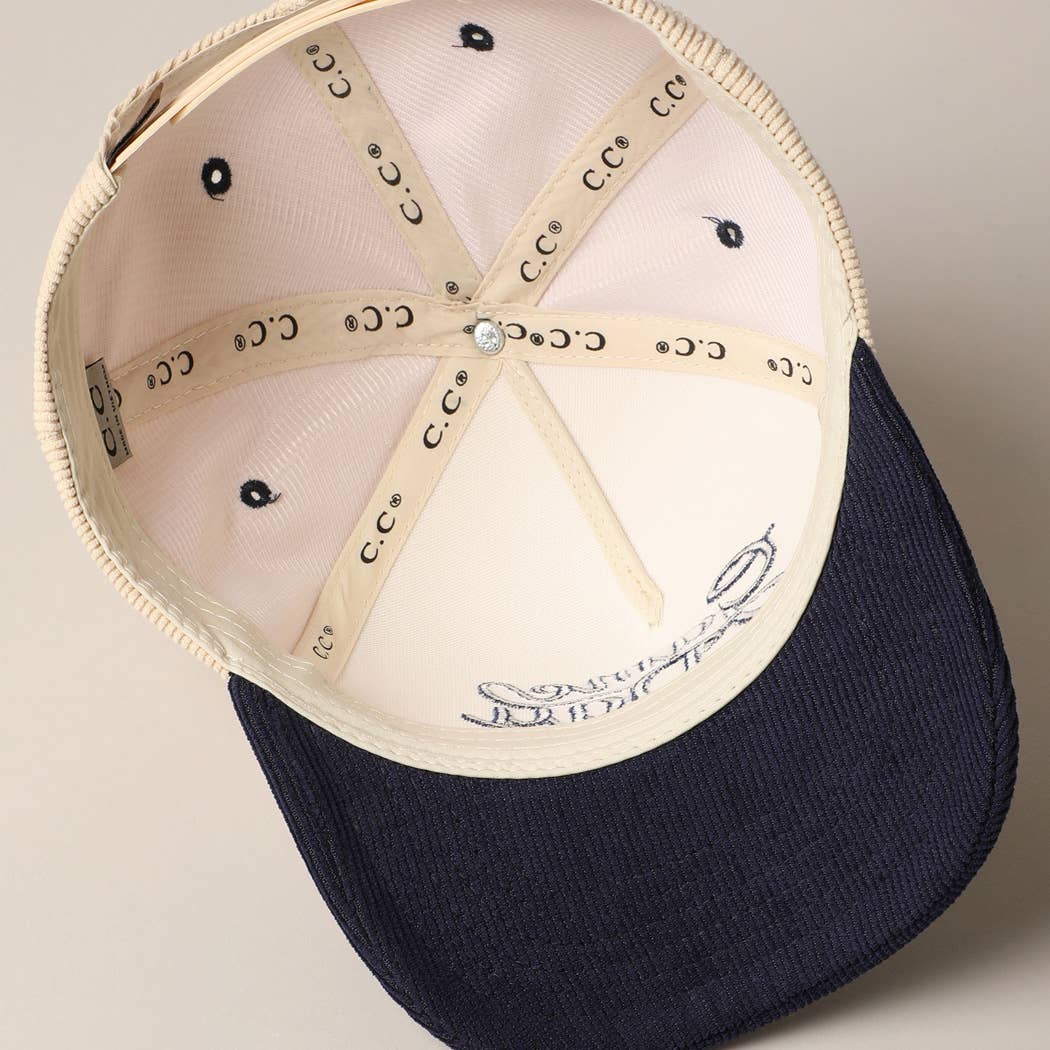 Game Day Corduroy Trucker Baseball Cap