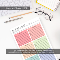 This Week's Plan To-Do List: 50-Page Tear-Off Notepad