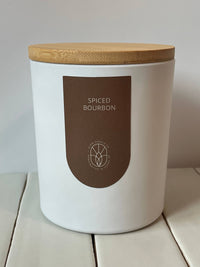 HOME- White Glass 12oz Candle