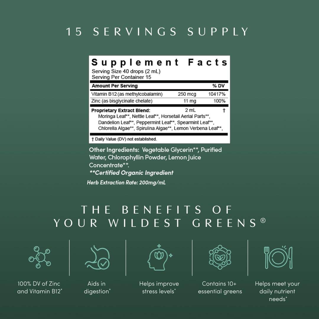 Your Wildest Greens™ greens & nutrient support herbal drops