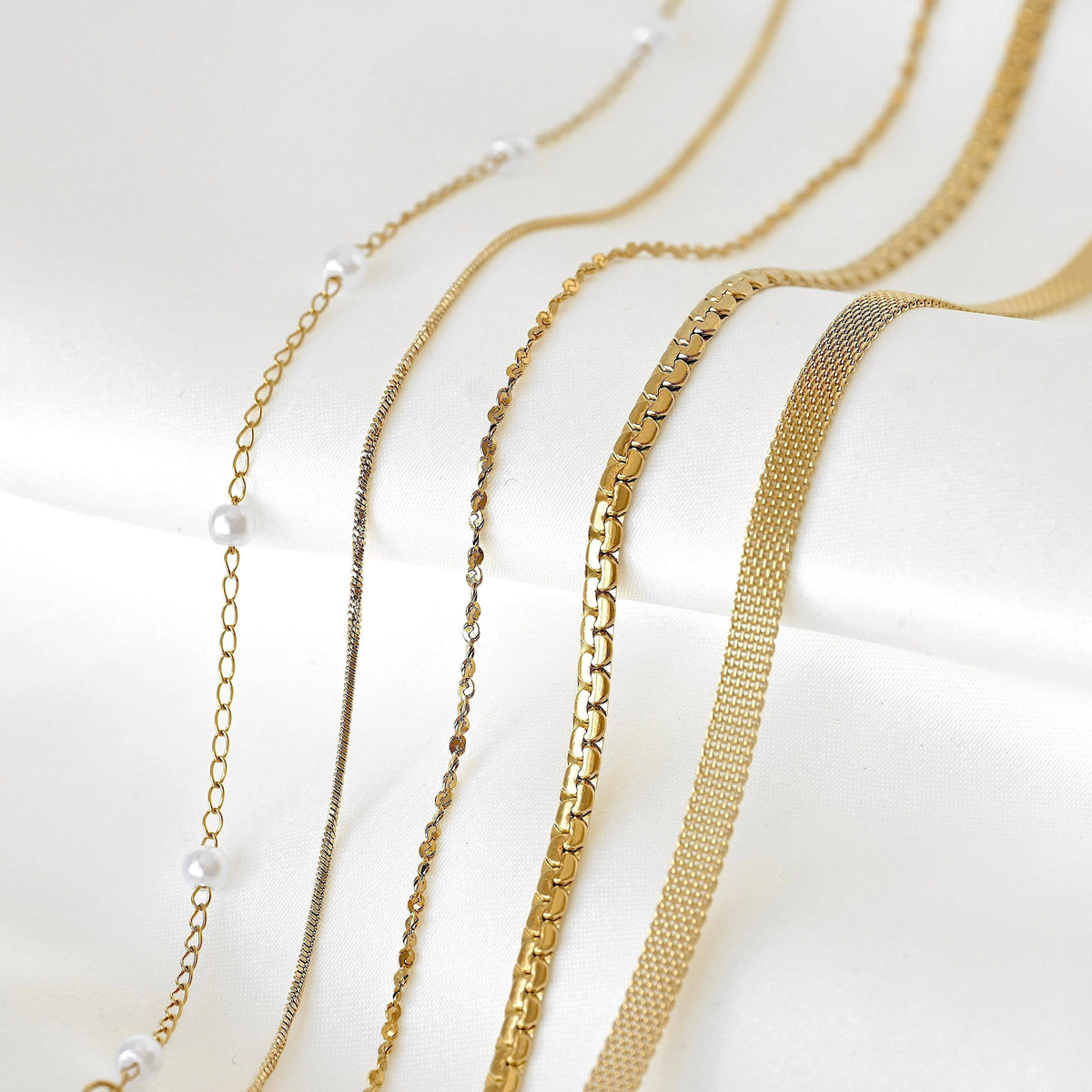 Specialty Chain Necklaces - Stainless Steel Gold Chains