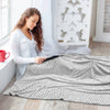 Ribbed Fleece Throw Blanket