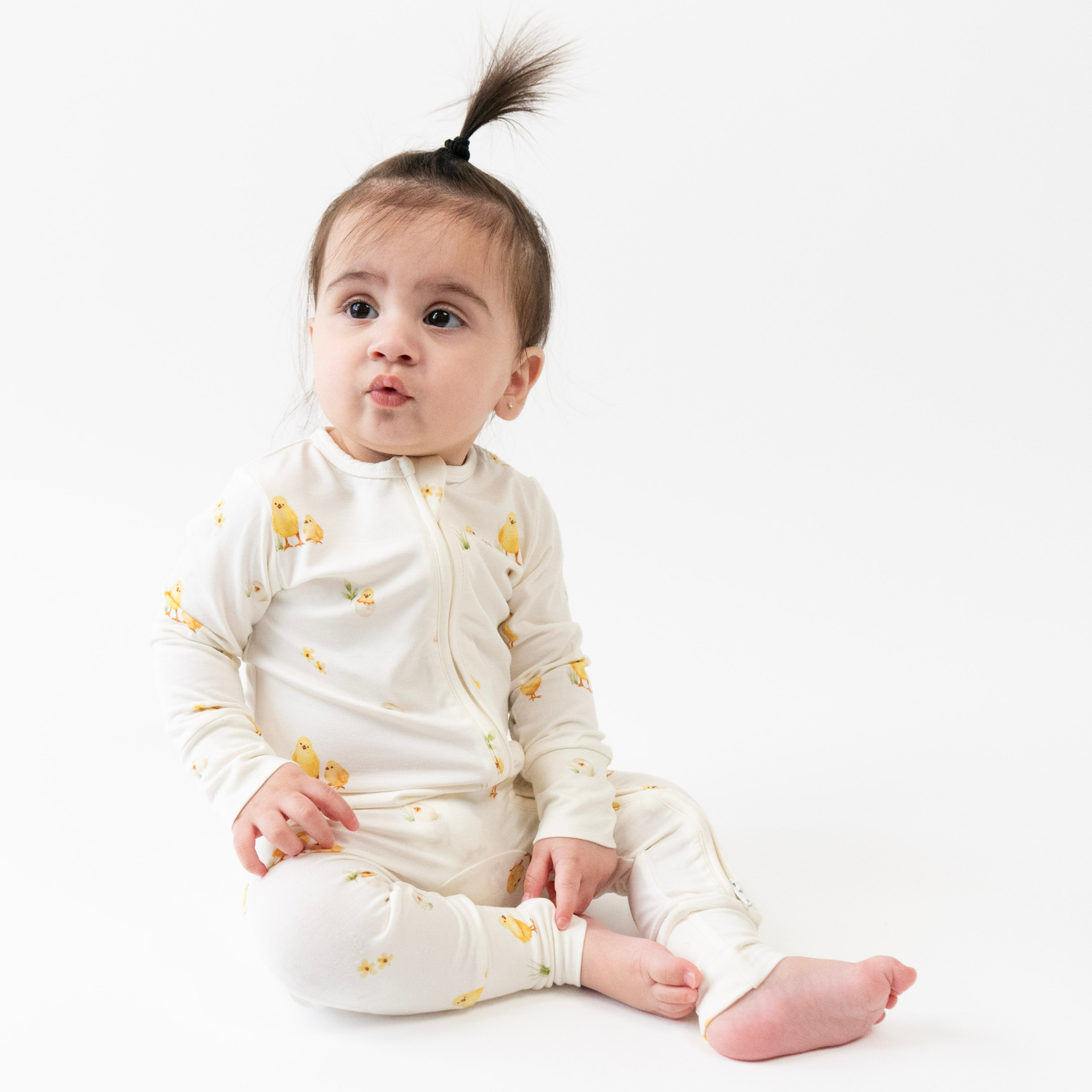 Footless Sleeper w/ Fold-over Cuffs - Chicks