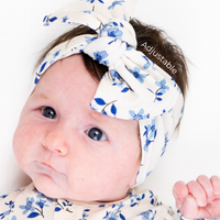Adjustable Bamboo Headband - Bluebells
