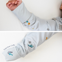 Footed Zipper Sleeper - Go, Team!