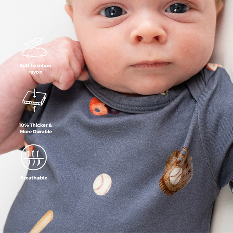 Short Sleeve Onesie - Baseball