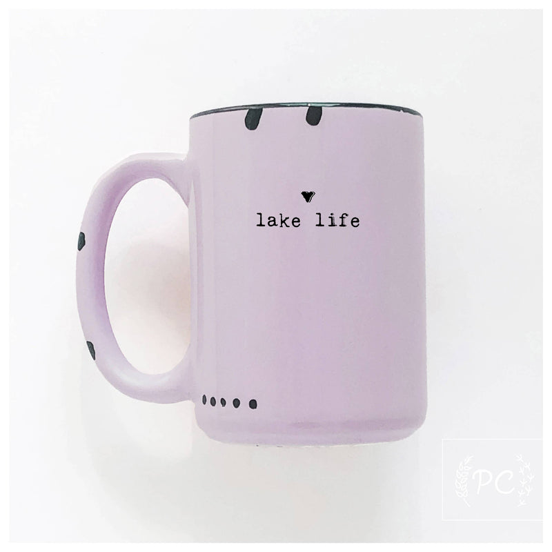 Lake life small heart | ceramic mug