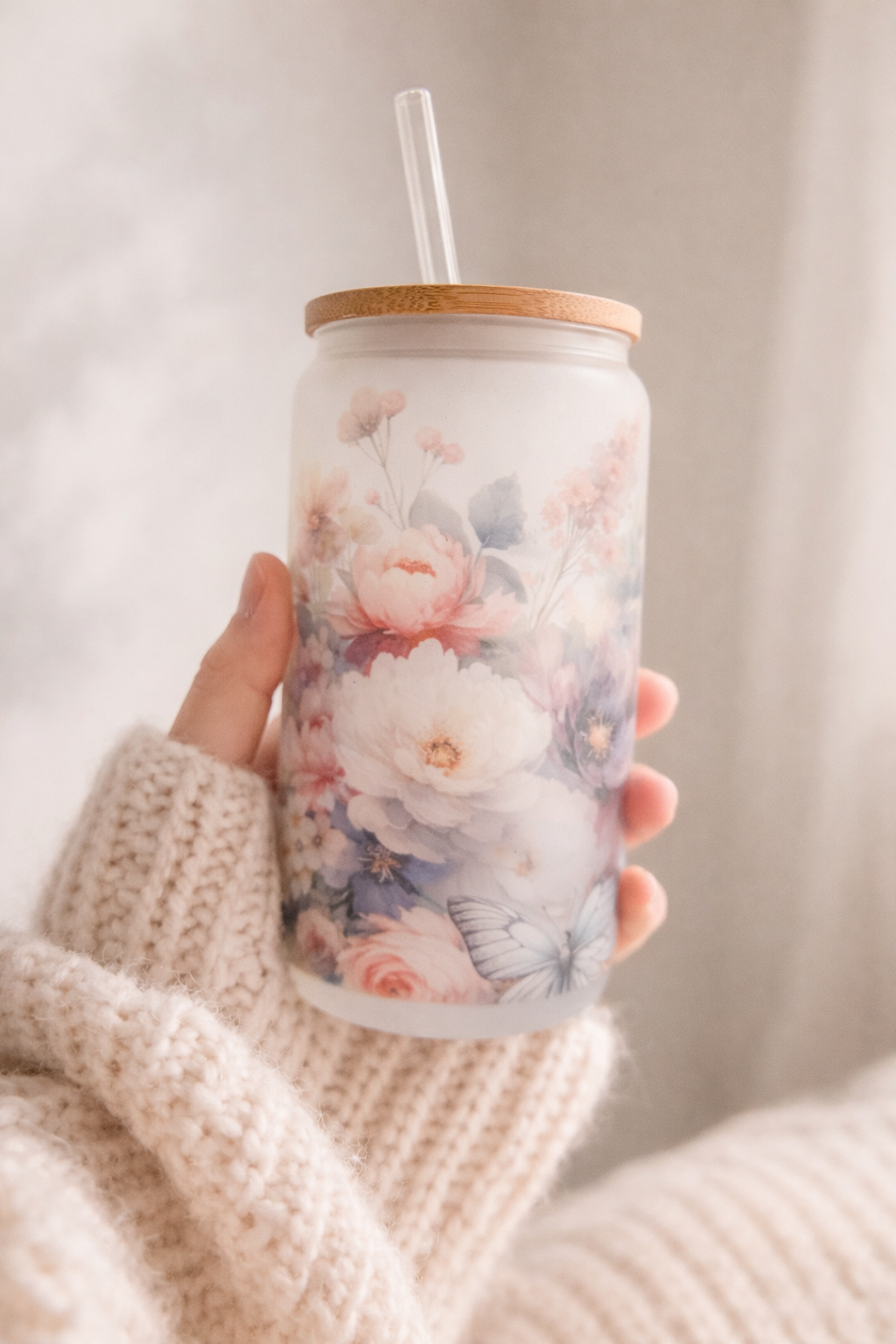 Floral Glassware | 16oz Glass
