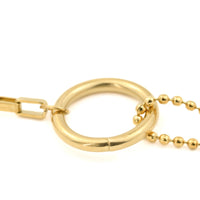 Gold Mixed Chain Circle Link Necklace - Stainless Steel