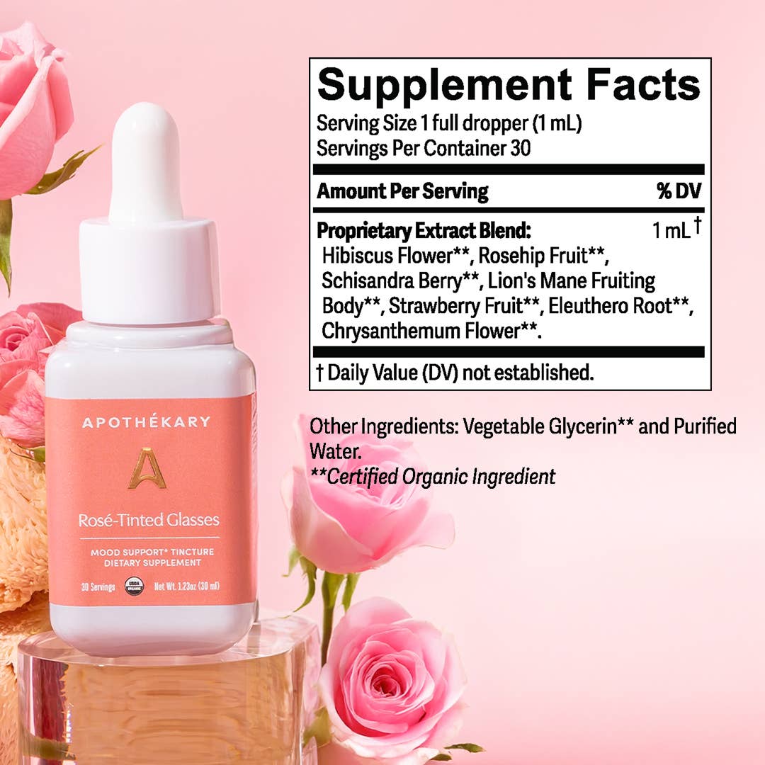 Rosé-Tinted Glasses™ - mood & skin support herbal drops