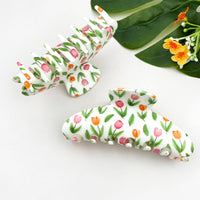 Tulip Oval Hair Claw Clip