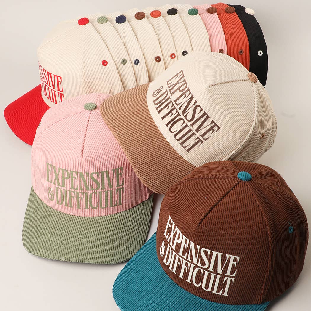 EXPENSIVE & DIFFICULT Corduroy Trucker Hat