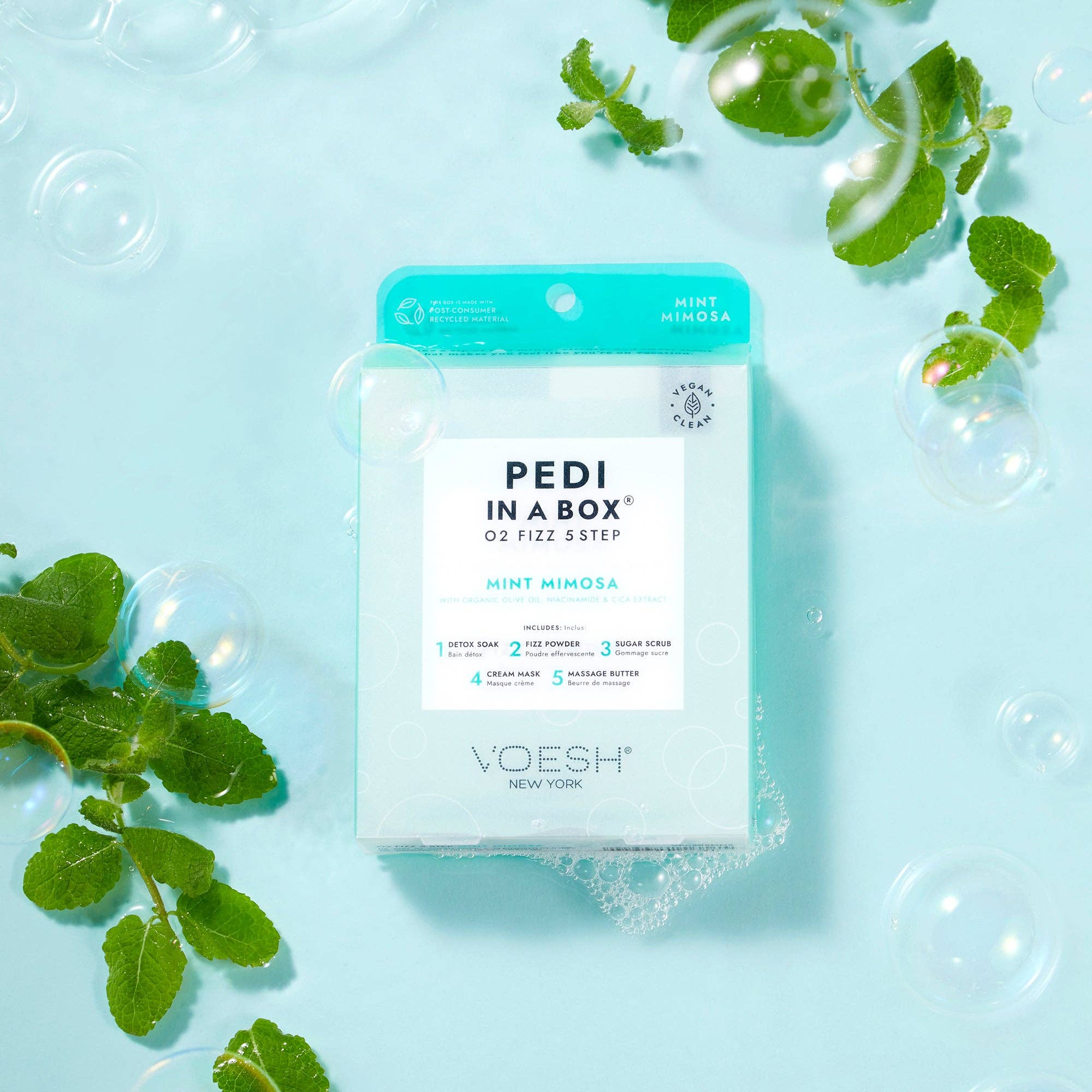 Pedi in a Box 5 Step O2 Fizz - Add on Service - Mint Mimosa