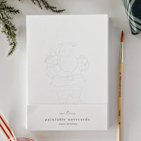 Classic christmas paintable notecard