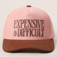 EXPENSIVE & DIFFICULT Corduroy Trucker Hat