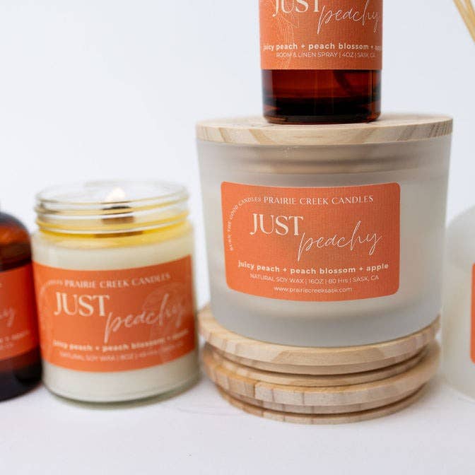 JUST PEACHY | NON TOXIC SOY WAX CANDLE | SUMMER COLLECTION