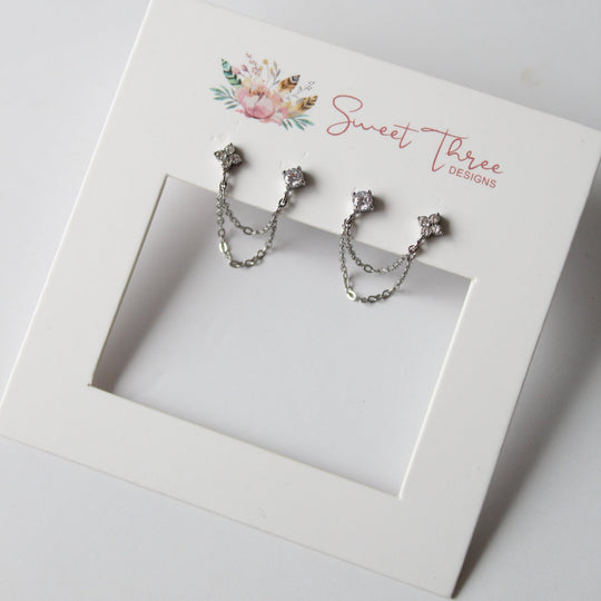 Afterglow Double Earring - Clear
