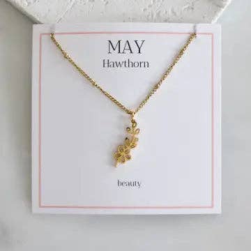 Birth Flower Necklaces - Waterproof
