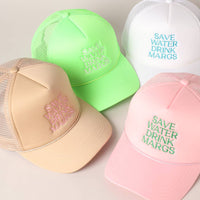 Save Water Drink Margs Embroidered Trucker Cap