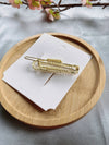 Pearl Hair Barrette | Minimalist Gold Hair Clip | Hair Pin